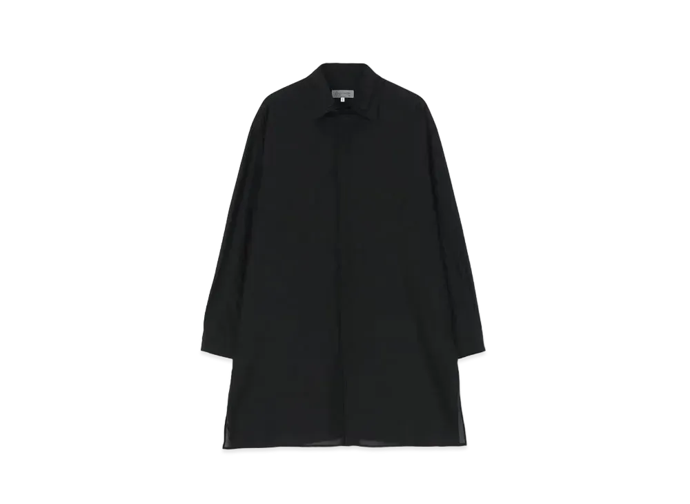 Yohji Yamamoto S/C Lawn R-Double Collar Fly Fron B "Black"