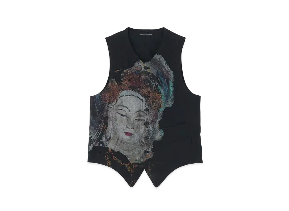 Yohji Yamamoto Yamanekoken W-Yamaneko Design Vest "Black"