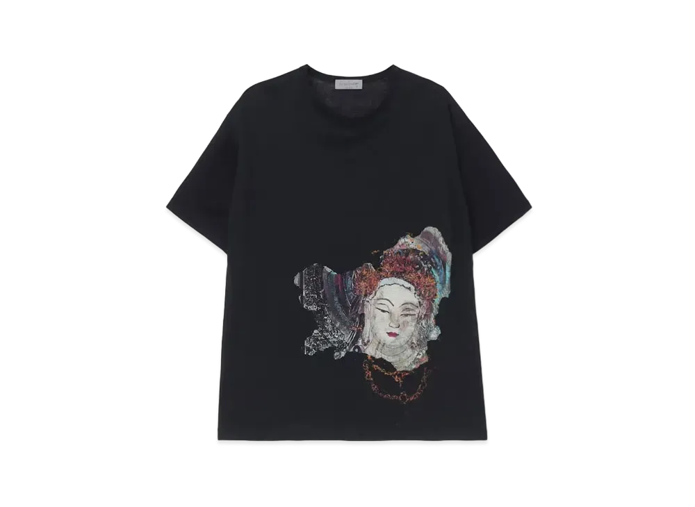 Yohji Yamamoto LY/C Mvs Spiral Jersey Yamanekoken Ptn Half Sleeve "Black"