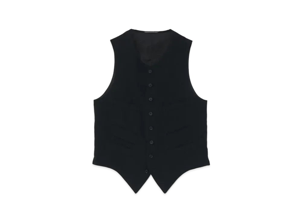 Yohji Yamamoto Gabardine W-Vest W/ 6 Pkt "Black"