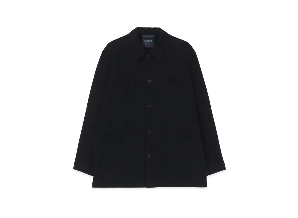 Yohji Yamamoto CD 30/3 Dense Plain Stitch Re Pocket Blouson "Black"