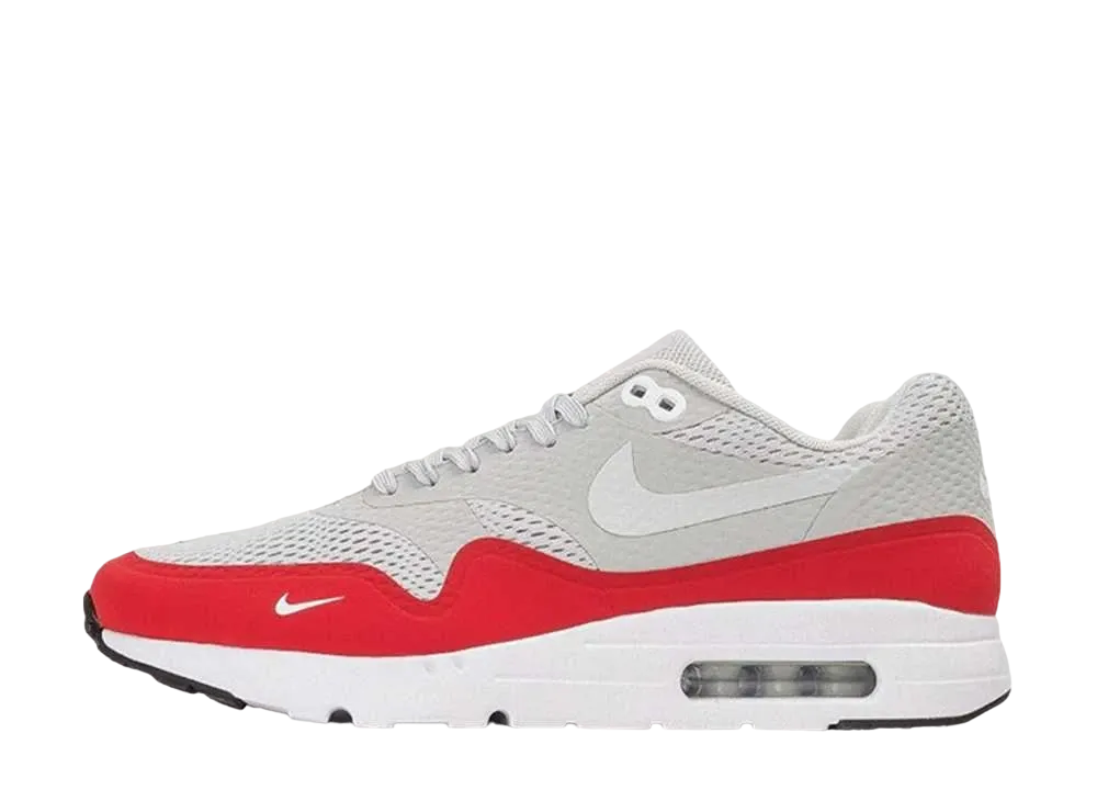 ナイキ エアマックス1 ウルトラ エッセンシャル "ナチュラル グレー/ユニバーシティ レッド ホワイト"