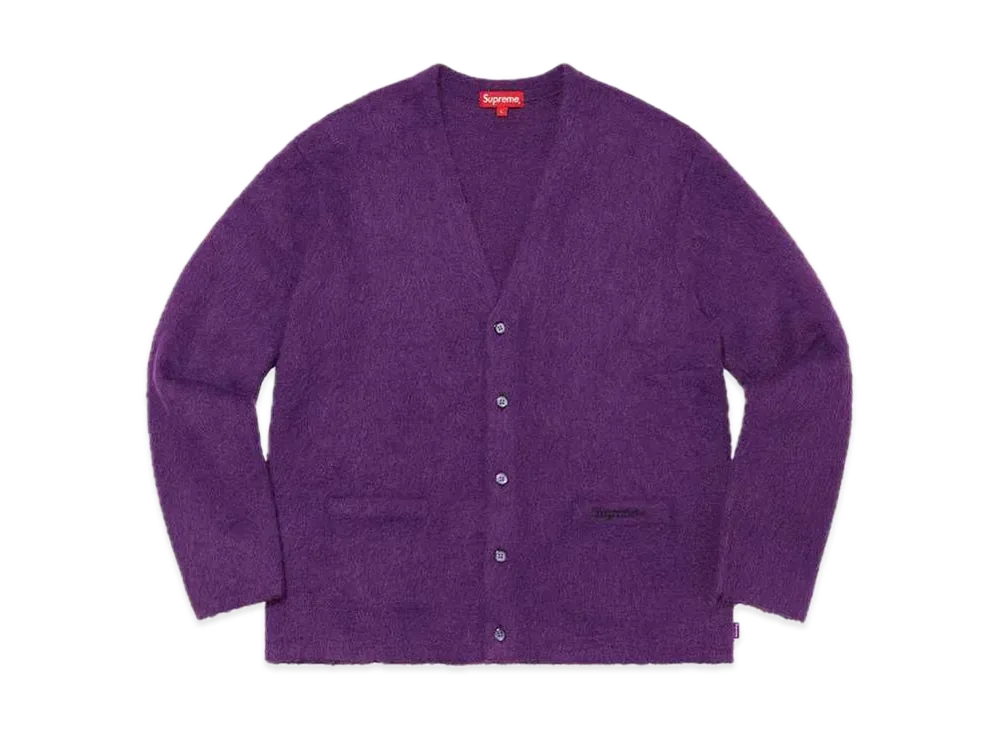 Supreme Brushed Mohair Cardigan "Purple"