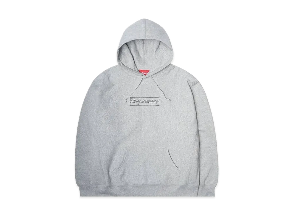 Supreme KAWS Chalk Logo Hooded Sweatshirt "Grey"(2021)