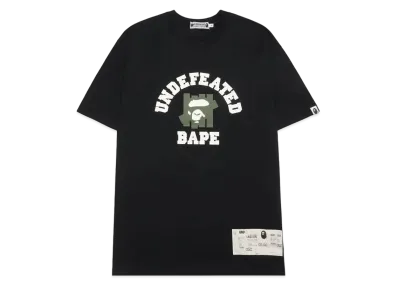 A BATHING APE x UNDEFEATED College Tee "Black"