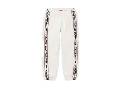 Supreme Text Rib Sweatpant "White"