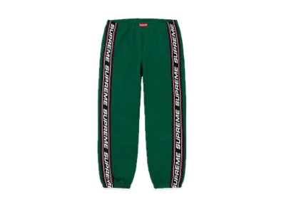Supreme Text Rib Sweatpant "Dark Green"