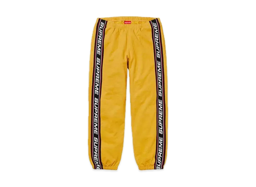 Supreme Text Rib Sweatpant "Mustard"
