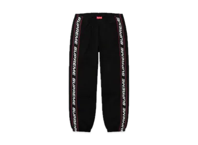 Supreme Text Rib Sweatpant "Black"