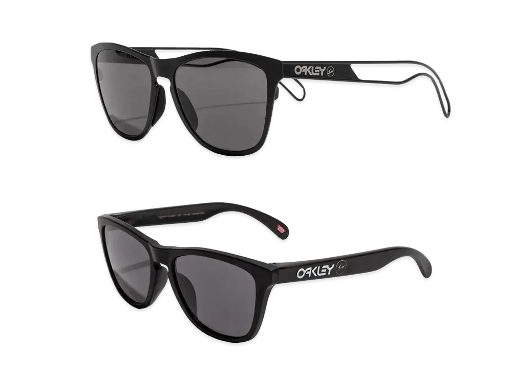FRAGMENT x OAKLEY Frogskins Bundle Set (TI Satin Black Titanium w & Matte Black Laser w) "Prizm Gray"
