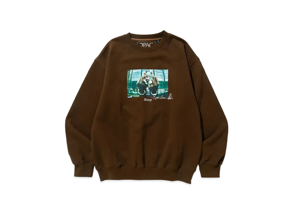 XLARGE x 2Pac Crewneck Sweat "Brown"