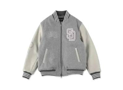 WIND AND SEA x MLB San Diego Padres Varsity Jacket "Gray"