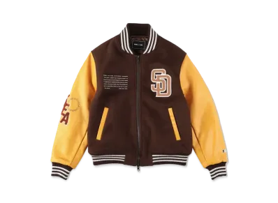 WIND AND SEA x MLB San Diego Padres Varsity Jacket "Chesnut"
