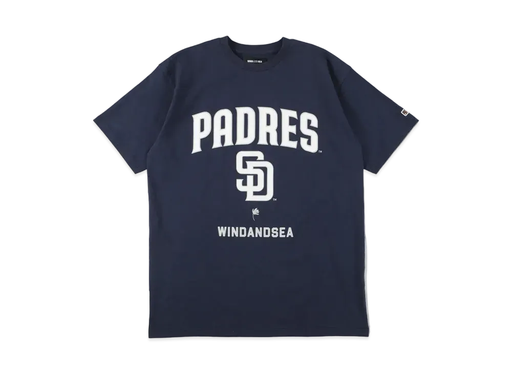WIND AND SEA x MLB San Diego Padres Logo Tee "Navy"