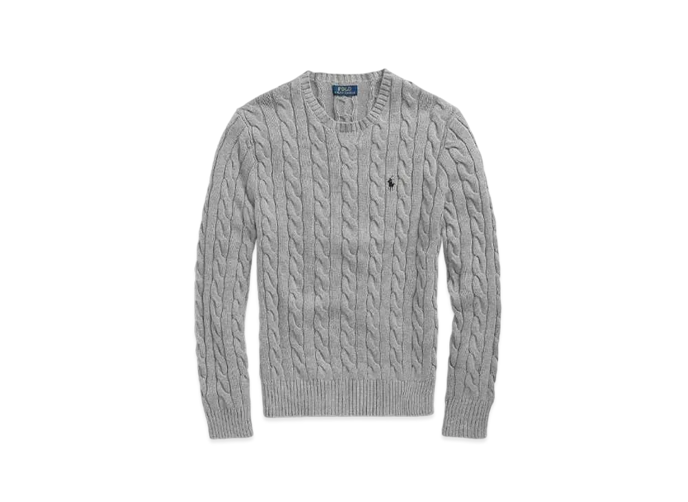 Polo Ralph Lauren Cable knit cotton sweater "Gray"