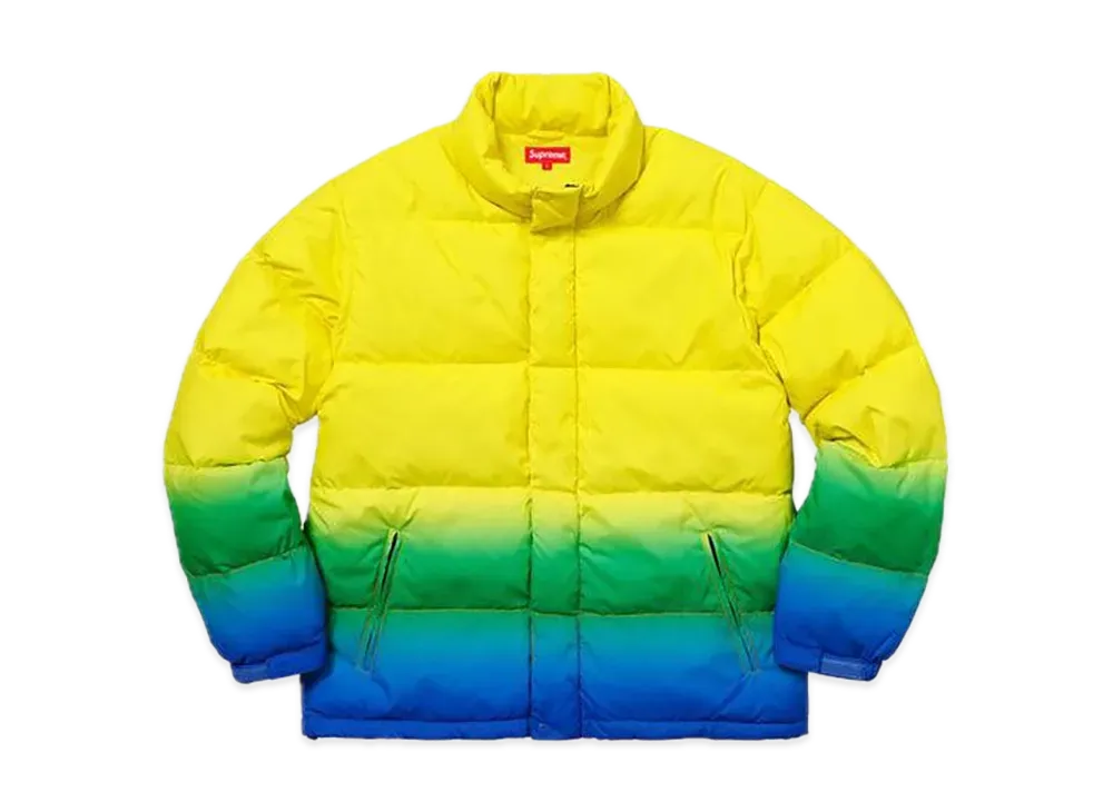 シュプリーム グラディエント パフィー ジャケット "イエロー"