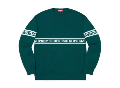 Supreme Logo Stripe Knit Top "Dark Teal"