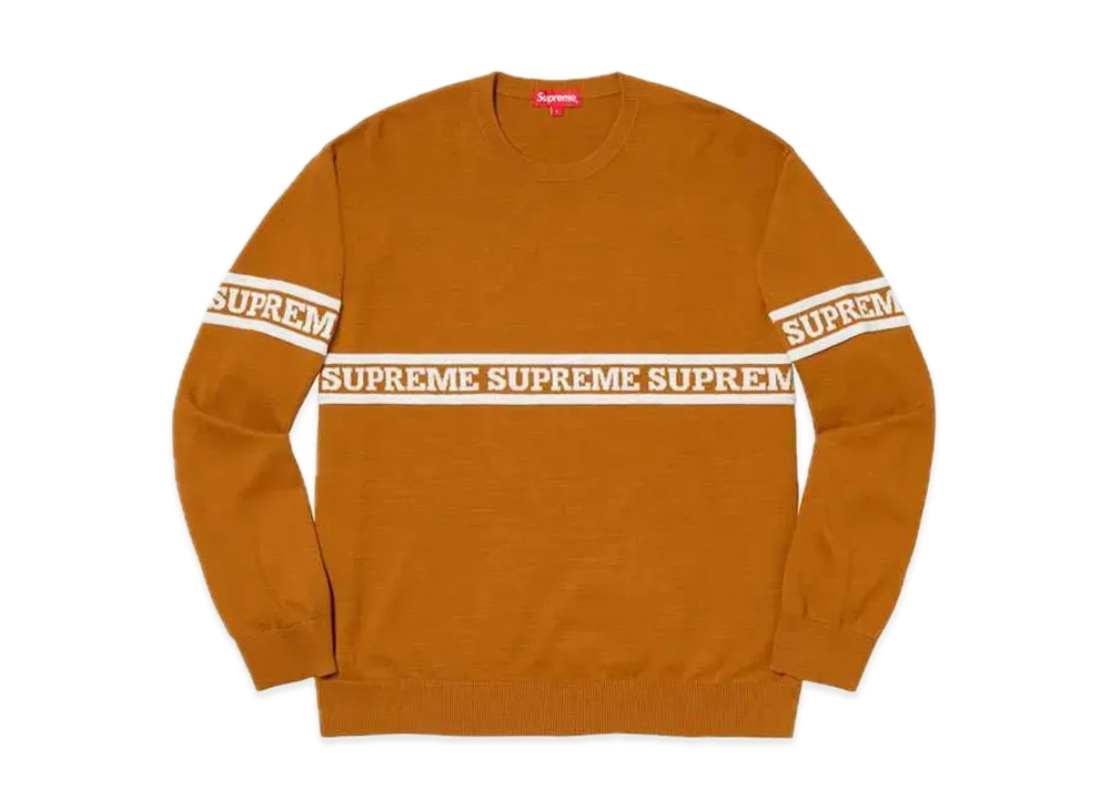 Supreme Logo Stripe Knit Top L Supreme knit ストライプ タンク