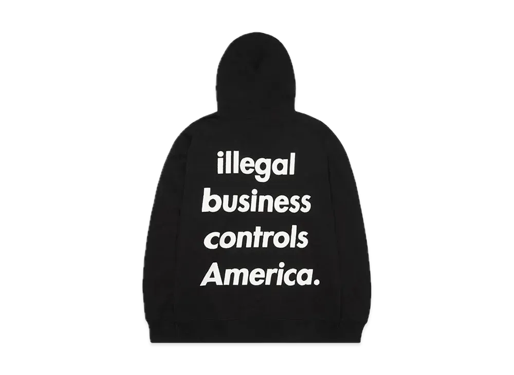 Supreme Illegal Business Hooded Sweatshirt "Black"