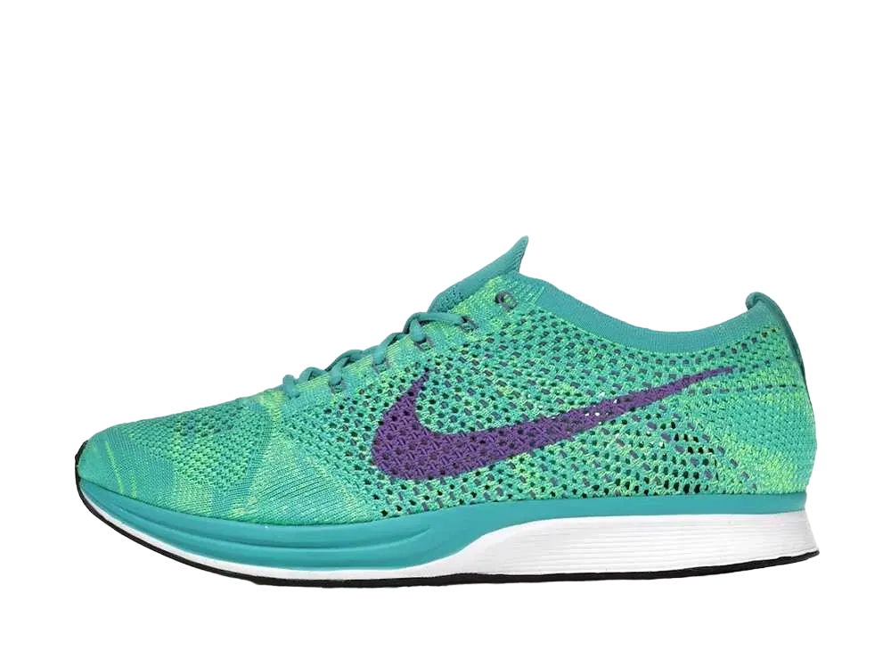 ナイキ フライニット レーサー "スポーツ ターコイズ ハイパー グレープ"