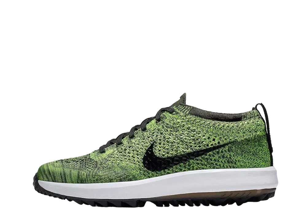 ナイキ ウィメンズ フライニット レーサー G "ボルト セコイア ブラック"