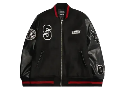 WIND AND SEA x HYSTERIC GLAMOUR Varsity Jacket "Black"