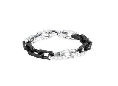 Louis Vuitton Monogram Chain Bracelet "Silver/Black"