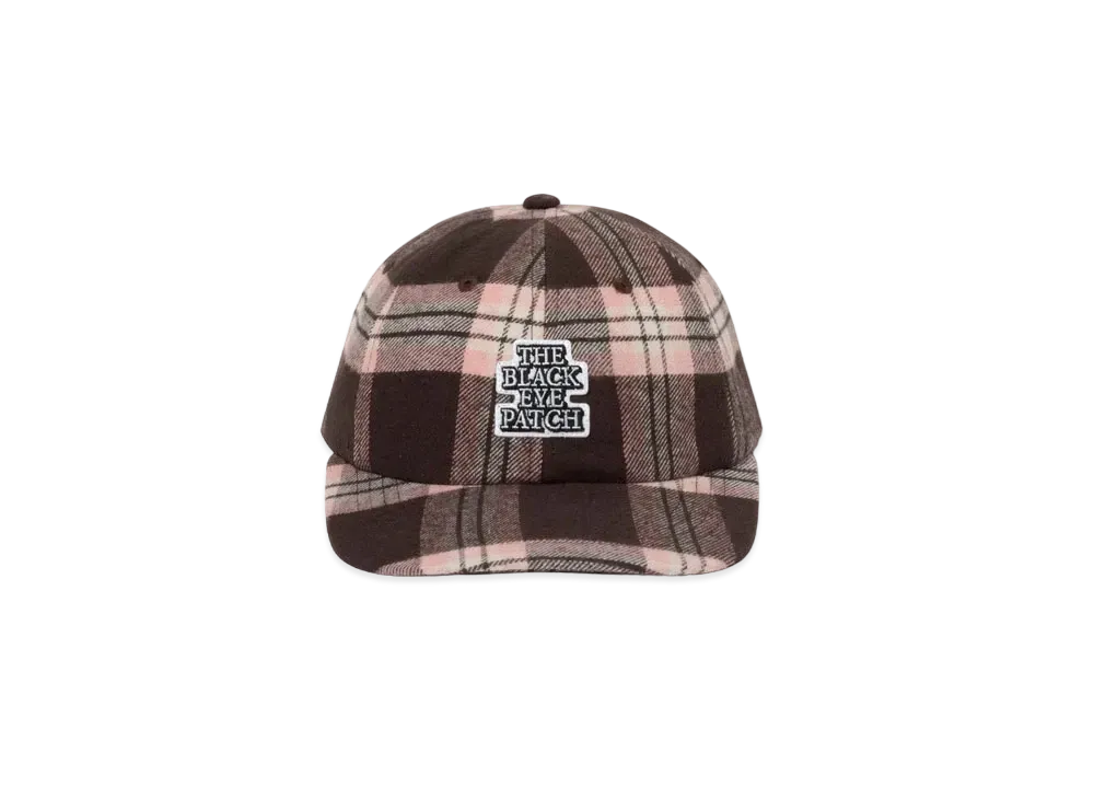 Black Eye Patch OG Label Checked Cap "Pink"
