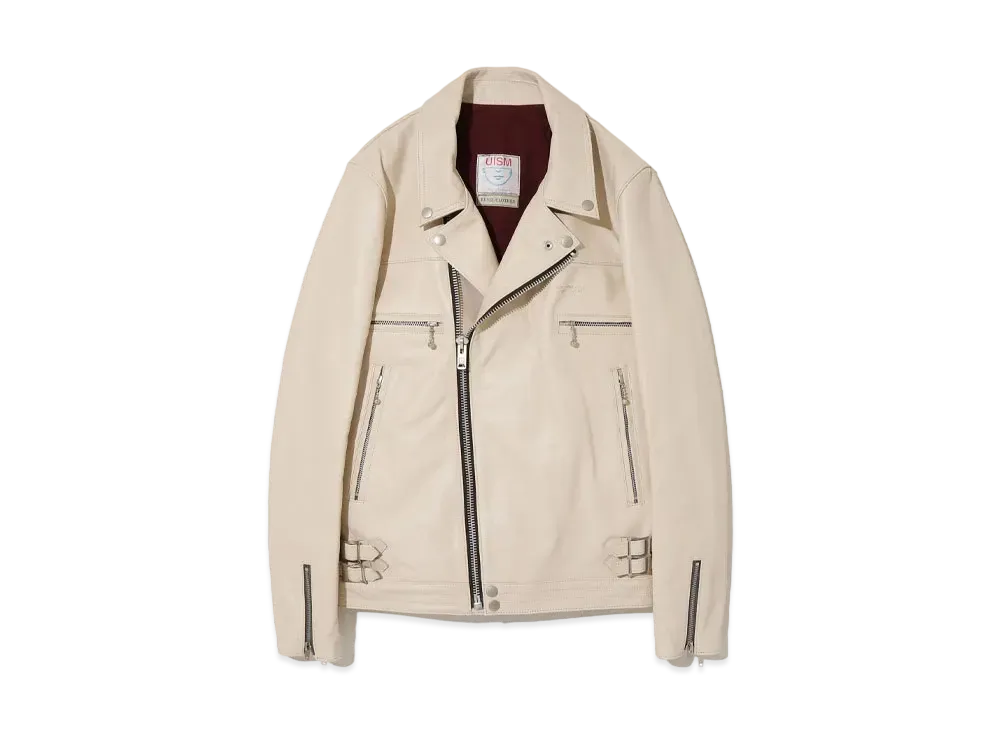 UNDERCOVER Leather Biker Jacket "Ivory"
