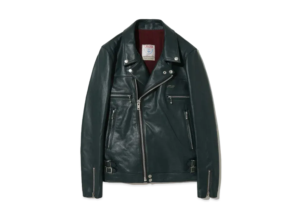 UNDERCOVER Leather Biker Jacket "Green"
