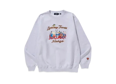 XLARGE x LOONEY TUNES Crewneck Sweat "Ash"