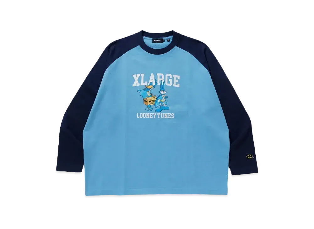 XLARGE x LOONEY TUNES Raglan L/S Tee "Light Blue"