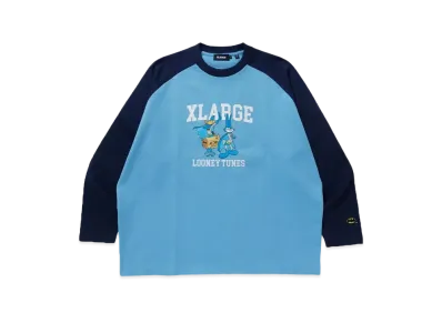XLARGE x LOONEY TUNES Raglan L/S Tee "Light Blue"
