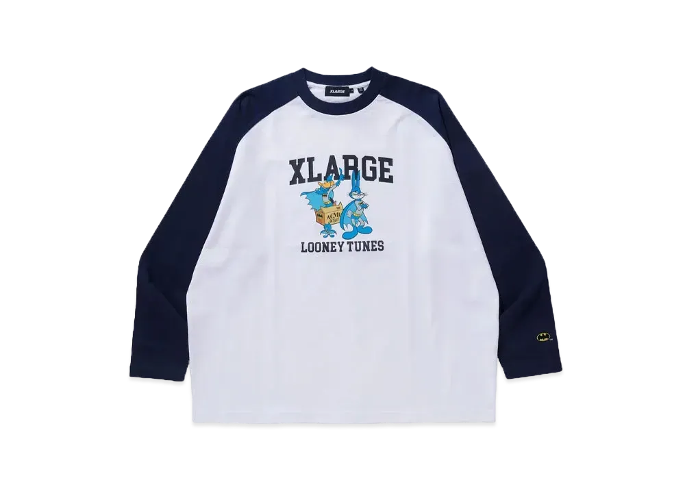XLARGE x LOONEY TUNES Raglan L/S Tee "White"