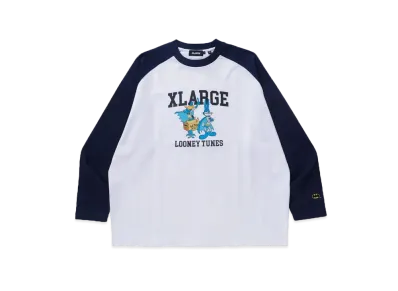 XLARGE x LOONEY TUNES Raglan L/S Tee "White"