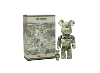 Bearbrick x Atmos Medicom Toy Aged Map 100%&400%