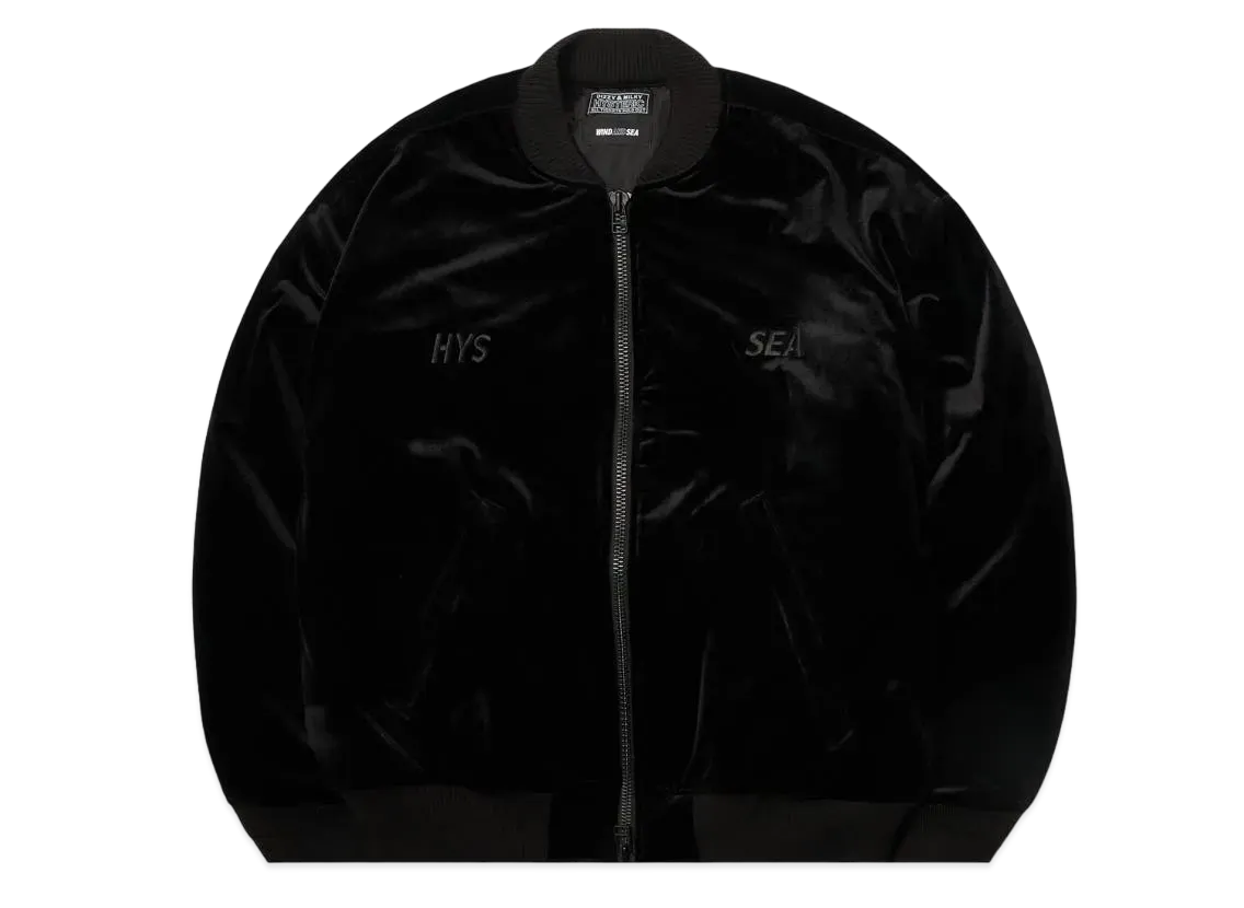 WIND AND SEA x HYSTERIC GLAMOUR Bomber Jacket "Black"
