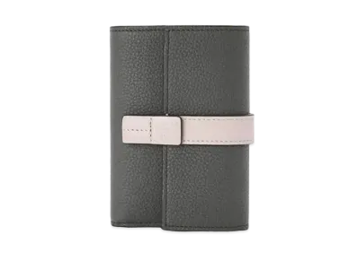 LOEWE Small Vertical Wallet In Soft Grained Calfskin "Anthracite/Ghost"