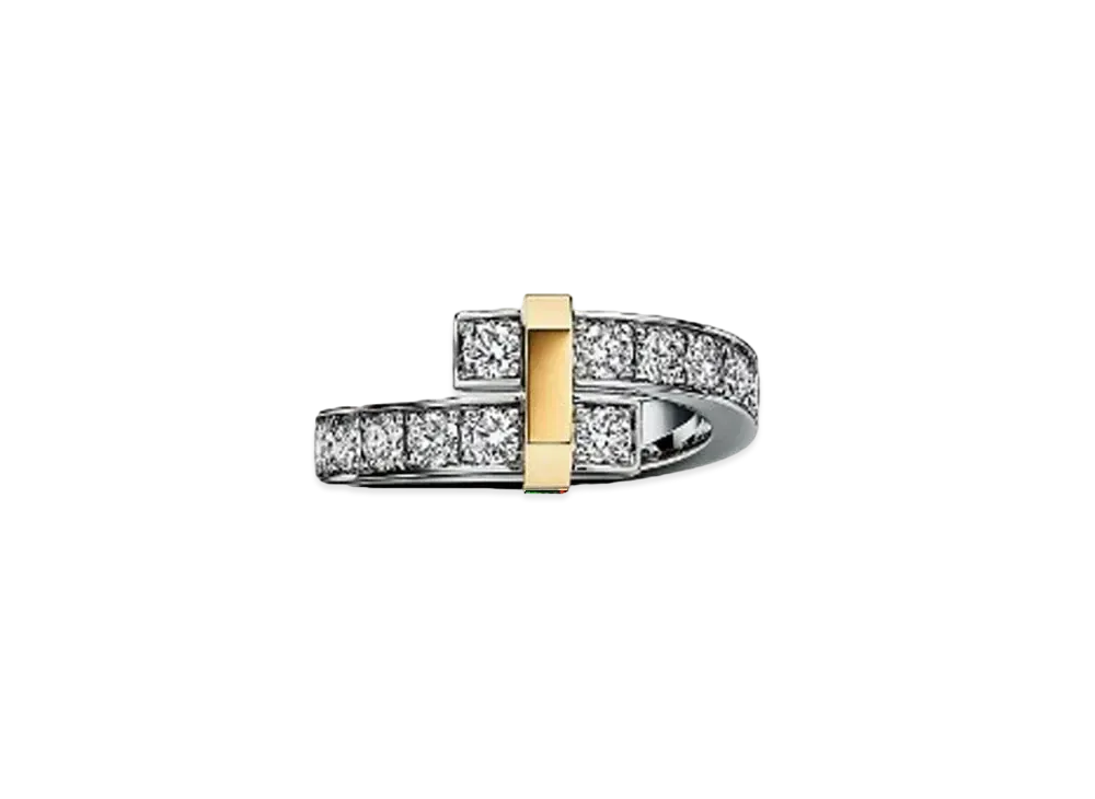 ティファニー エッジ バイパス リング "プラチナ/イエローゴールド" (6) 70920468