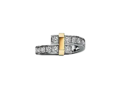 Tiffany & Co. Edge Bypass Ring "Platinum/Yellow Gold"