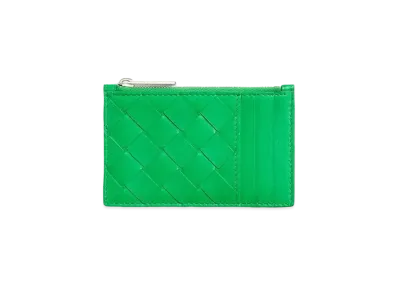 Bottega Veneta Zipped Card Case "Parakeet"