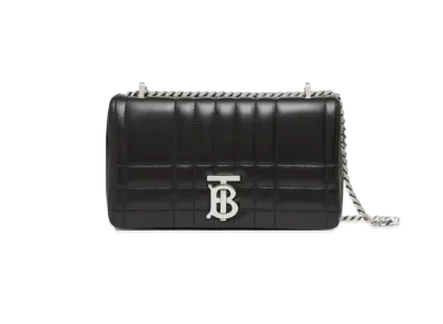 Burberry Quilted Leather Small Lola Bag "Black/Silver"