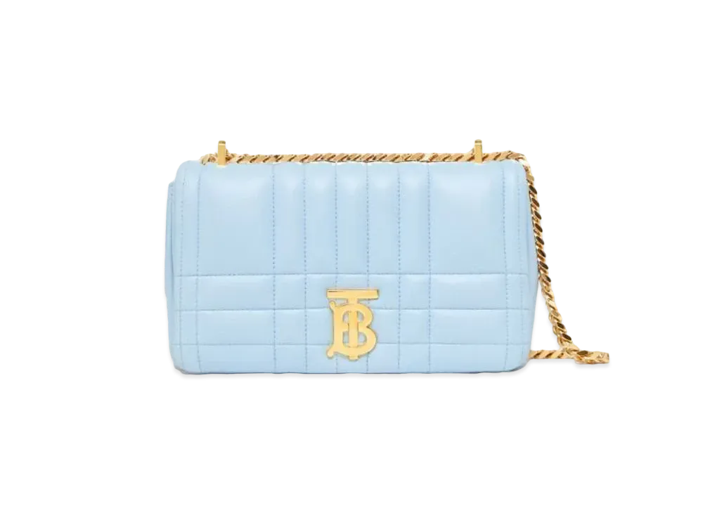 Burberry Quilted Leather Small Lola Bag "Pale Blue"