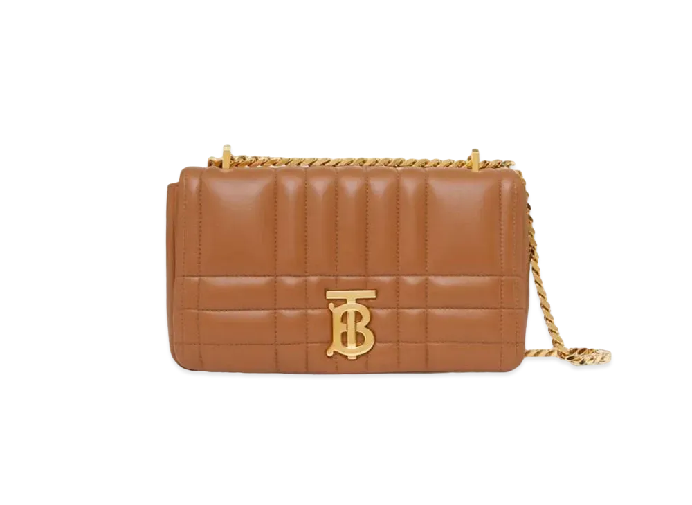 Burberry Quilted Leather Small Lola Bag "Maple Brown"