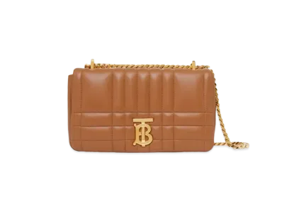 Burberry Quilted Leather Small Lola Bag "Maple Brown"