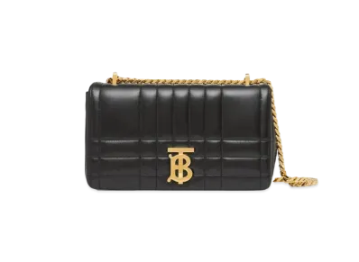 Burberry Quilted Leather Small Lola Bag "Black/Gold"