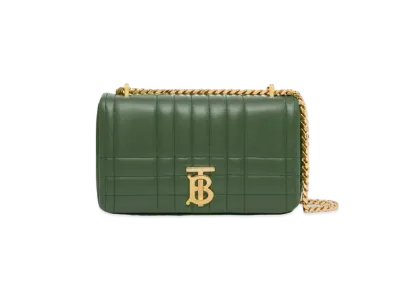 Burberry Quilted Leather Small Lola Bag "Deep Emerald Green"