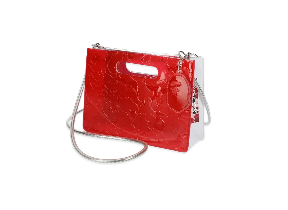 A BATHING APE x nana-nana A5 Horizontal Bag Hiroshima Store Exclusive "Red"