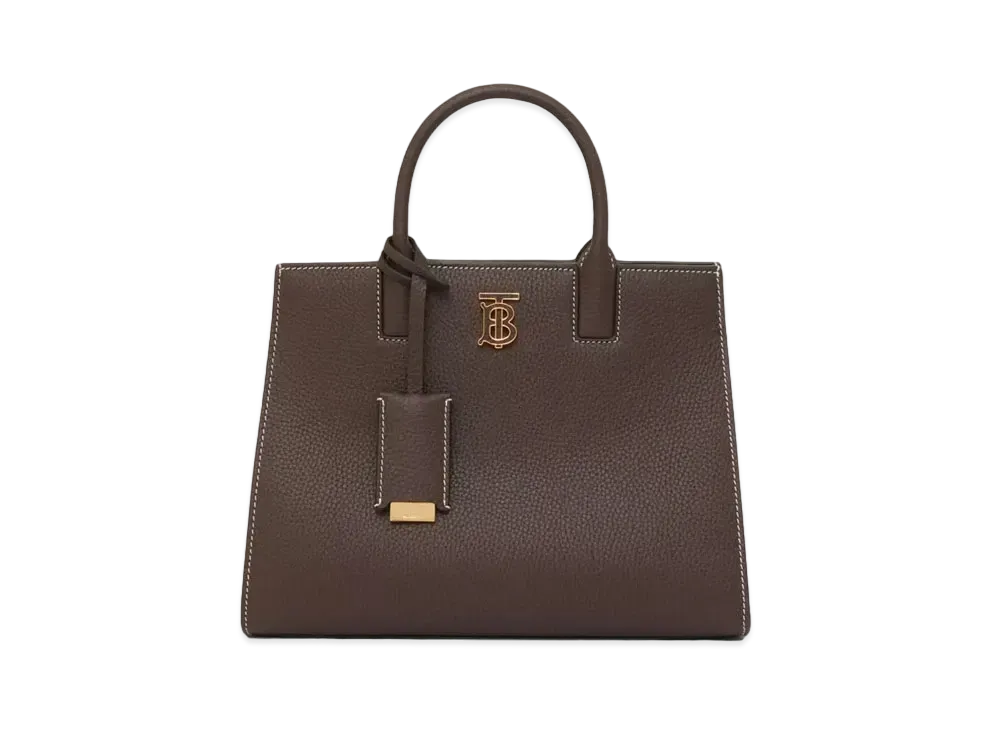 Burberry Grainy Leather Mini Frances Bag "Dark Clay Brown"