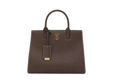 Burberry Grainy Leather Mini Frances Bag "Dark Clay Brown"